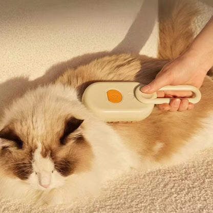 3-in-1 Electric Pet Hair Brush – Steam Spray Grooming & Massage Comb