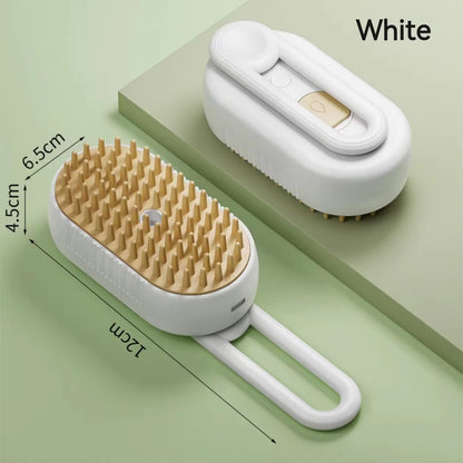3-in-1 Electric Pet Hair Brush – Steam Spray Grooming & Massage Comb