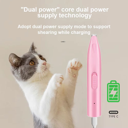 Electric Pet Hair Trimmer – Dog & Cat Grooming Clipper for Paws, Ears & Body