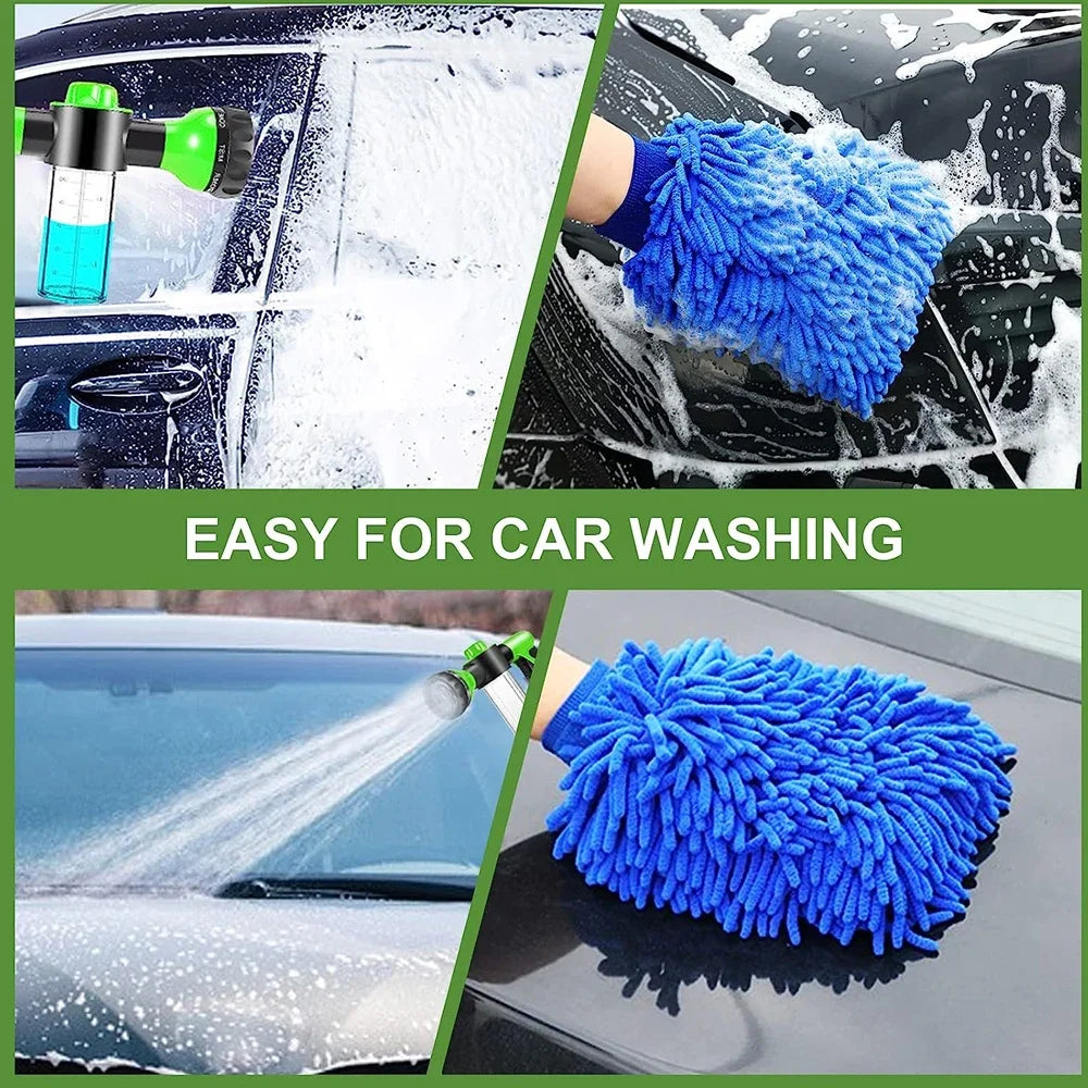 Dog Shower Sprayer 8 in 1 Pet Bath Cleaning Dog Shower Gun High-Pressure Hose Nozzle Foam Garden Car Animal Dog Wash Tool
