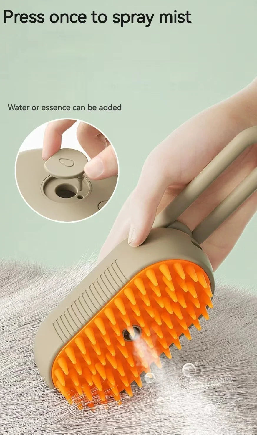 3-in-1 Electric Pet Hair Brush – Steam, Grooming & Massage