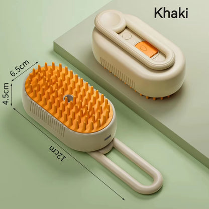3-in-1 Electric Pet Hair Brush – Steam Spray Grooming & Massage Comb